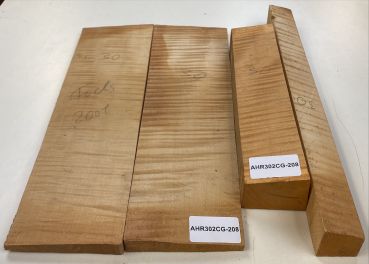 Satz B+Z+H Riegelahorn Violine Master, 2-tlg. Boden Einzelstück #CG208